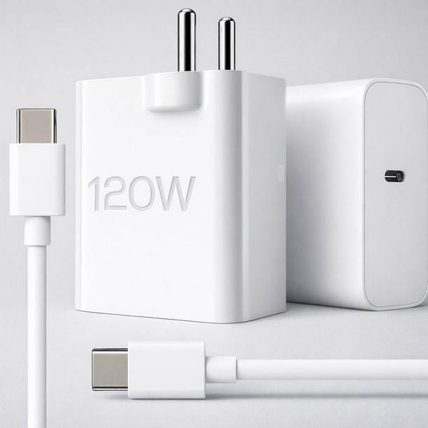 ChargHunt 120 W Quick Charge 6 A Wall Charger for Mobile with Detachable Cable