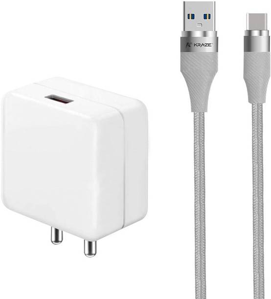 KRAZE 30 W VOOC 4 A Wall Charger for Mobile with Detachable Cable