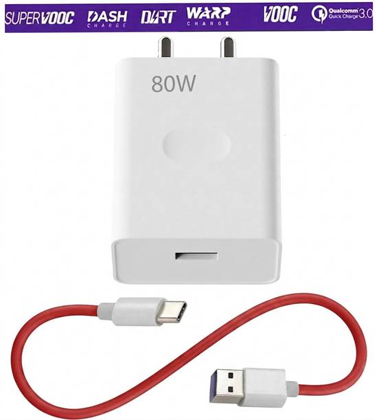 ultraRAP 80 W SuperVOOC 4.2 A Wall Charger for Mobile with Detachable Cable