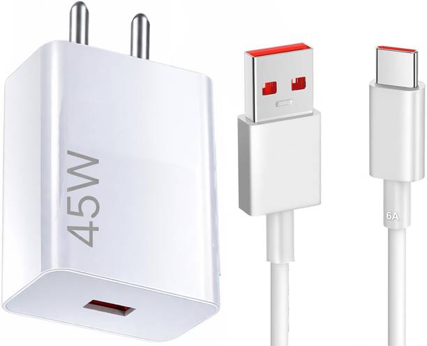 Hespa 45 W TurboPower 3.0 3 A Wall Charger for Mobile with Detachable Cable