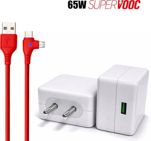 Solarity 65 W Dash 5 A Wall Charger for Mobile with Detachable Cable