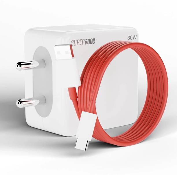 Sulania 80 W SuperVOOC 6 A Wall Charger for Mobile with Detachable Cable