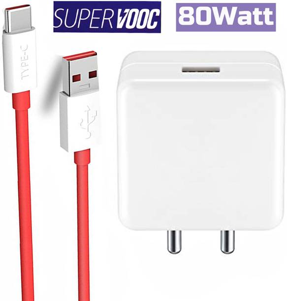 EliteGadgets 80 W SuperVOOC 6 A Wall Charger for Mobile with Detachable Cable