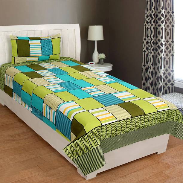 Luxurivo Home 120 TC Microfiber Single Printed Flat Bedsheet