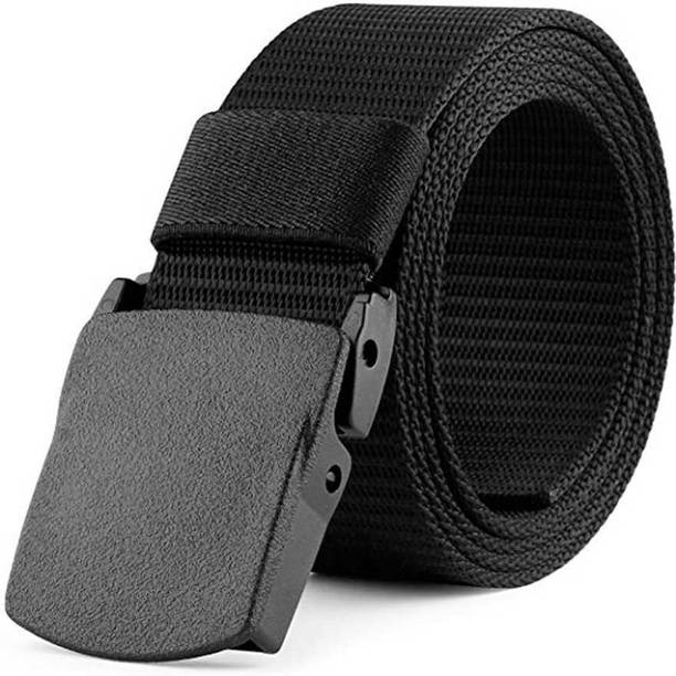Men Casual Black Nylon Belt