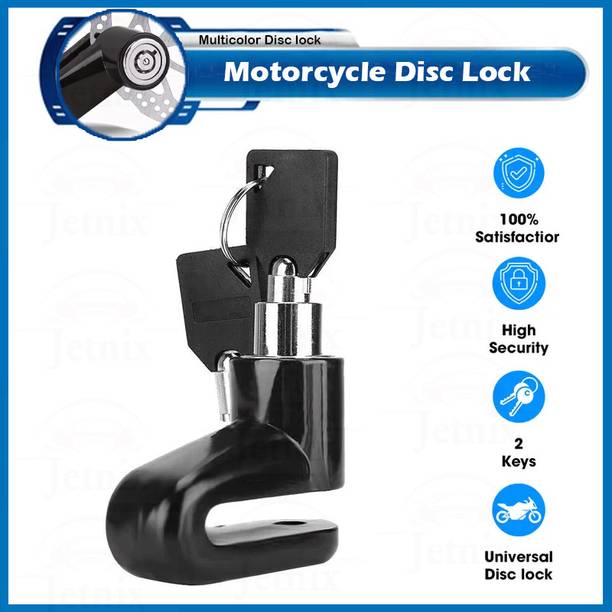 Jetnix Universal Bike Disc Brake Lock Set Bike Safety Mini Anti-Theft Stainless Steel, Disc Brake Lock Waterproof Disc Lock