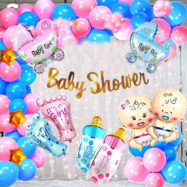 groovy dudz Baby Shower Decoration Items - 48Pcs Baby Shower Banner