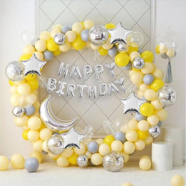 PARTY MIDLINKERZ Birthday Decoration Items Moon Stars Set For, Girl, Boys