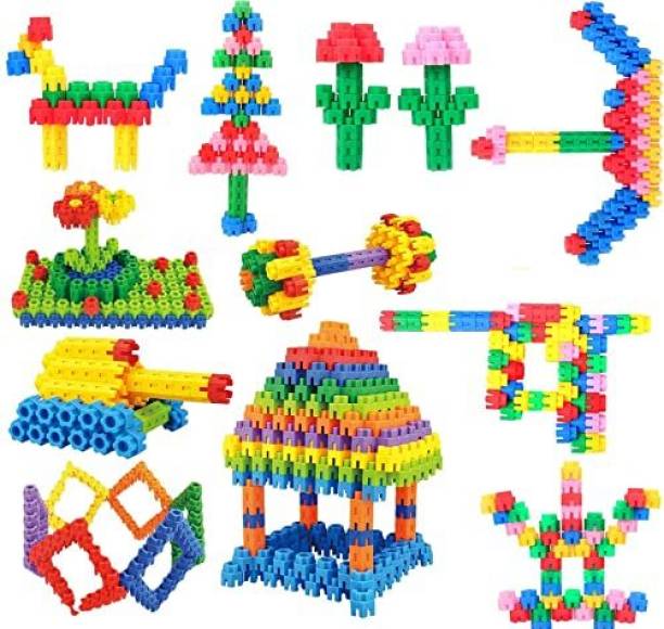 Miss & Chief New Hexagon Shape Building Block Set for 3-8 Years Old Kids 100pcs