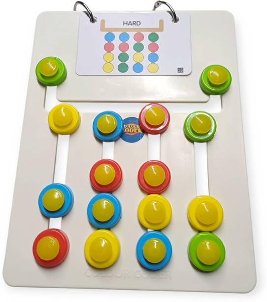 BHVMEY Puzzle Game with Sliders – Color Coder Toy Educational Board Games
