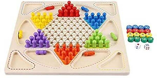 gugan toys Ludo Board & Chinese Checkers (2-in-1) Flying Chess Board Game for Kids Educational Board Games