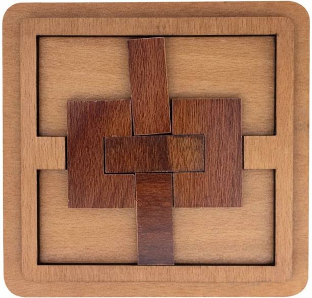 TOYOYE Wooden Shape Puzzle Brain Teaser IQ Educational Learning Toy for Kids Educational Board Games