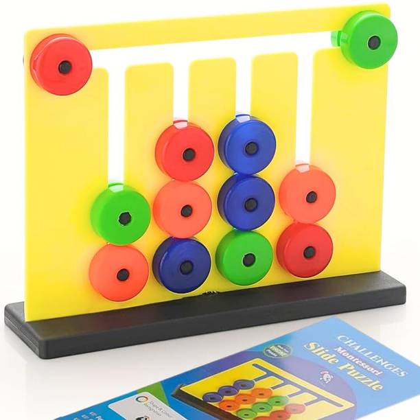 CloudTech Learning Color And Pattern Matching Montessori Slide Puzzle For Kids(Multicolor)