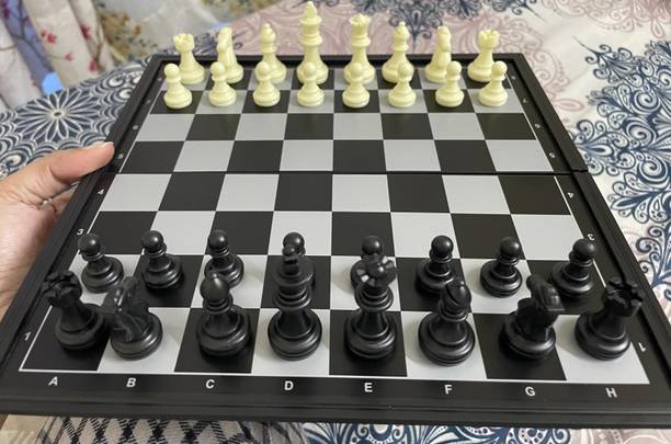 BHVMEY Strong Magnet Chess Set Foldable for Travel Educational Board Games