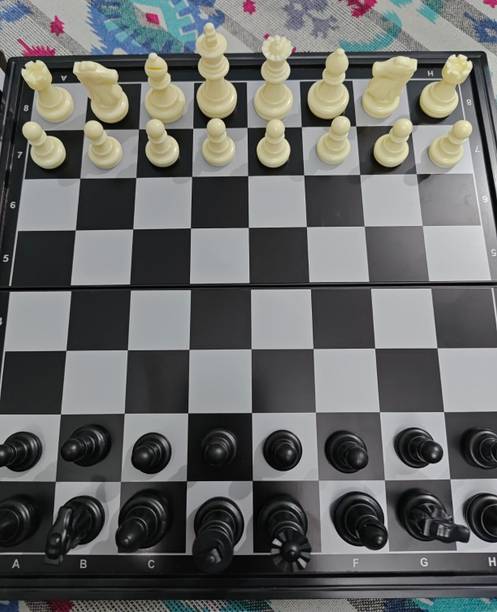 BHVMEY Foldable Chess Board Magnetic Game Set Educational Board Games