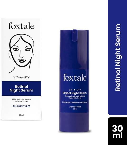 फॉक्सटेल 0.15% Retinol Serum, Beginner Friendly, Boosts Collagen, Treats Fine Lines & Wrinkles