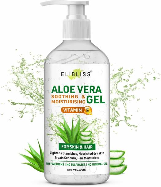 ELIBLISS Aloe Vera Gel | 100% Pure Aloe Vera Gel for glowing Face, Skin & Hair