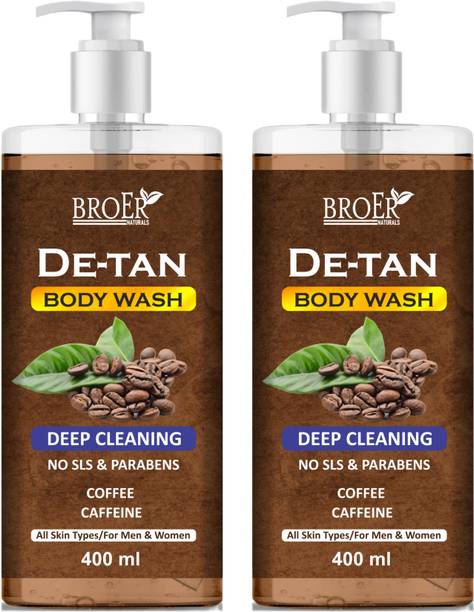 BROER Detan Coffee Body Wash | Tan Removal & Skin Brightening Shower Gel
