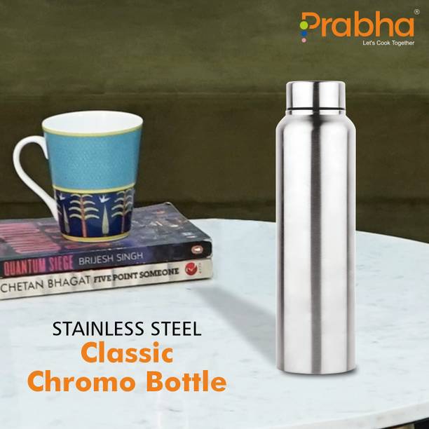 PRABHA Stainless Steel Water Bottle | Fridge Bottle | Gym Bottle | 1 Litre 1000 ml Steel Bottle