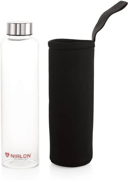 NIRLON Ira Borosilicate Glass Bottle 1000ml with sleeve 1000 ml