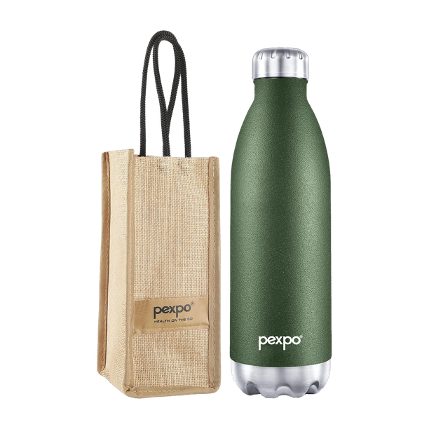 Go24 Electro 1800, Hot & Cold thermosteel Water Bottle with Jute-bag, Leakproof 1750 ml Stainless Steel Flask