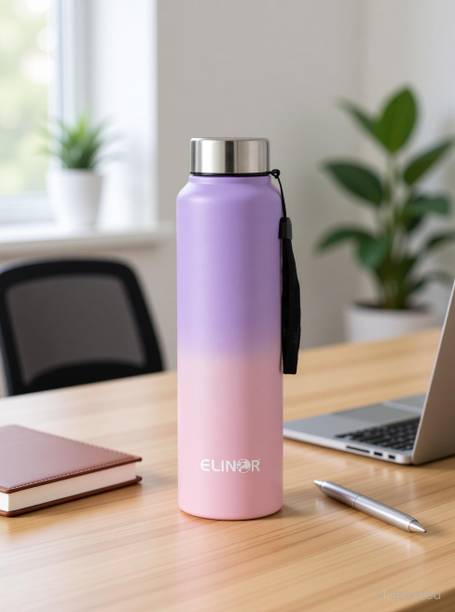 ELINOR SINGLE WALL STAINLESS STEEL BOTTLE LEAK-PROOF BOTTLE DOUBLE COLOUR STEEL BOTTLE 1000 ml Steel Bottle