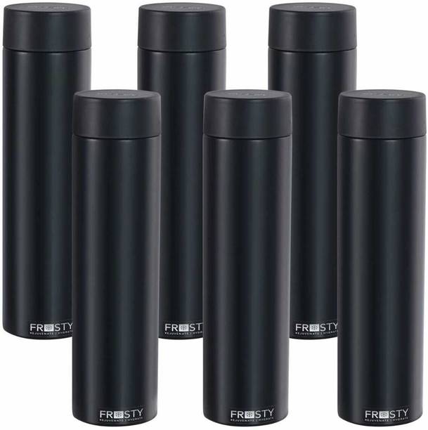 FROSTY Round Safe Black Bottle 1000 ml Bottle