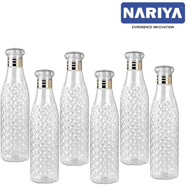 nariya DIAMOND WATER BOTTLE LEAK-PROOF PLASTIC BOTTLE UNBREAKABLE TRANSPARENT BOTTLE 1000 ml Bottle