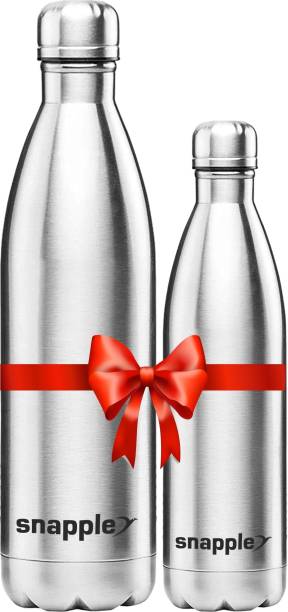 Snapple Cola Hot & Cold Vaccum Insulated Water Bottle Combo Gift Pack of 500ml & 1000 ml Bottle