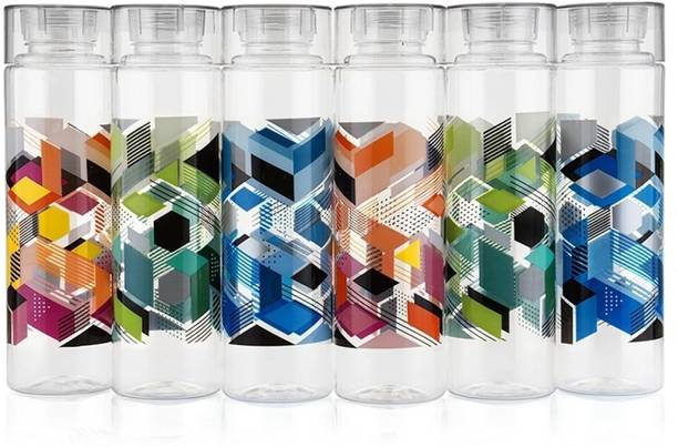 Sentricus Printed Round Plastic Drinking Water Bottle 1000 ml Bottle