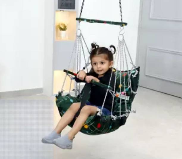 SHOP & WEAR Cotton Swing Chair For Baby's Children Folding & Washable 1 To 5 Years Swings Cotton Small Swing