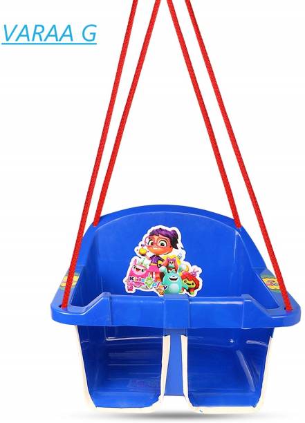 VARAA G BABY SWING (JHULA) , MADE IN INDIA, BEST QUALITY WITH STRONG ROPE Swings (BLUE) Rattle