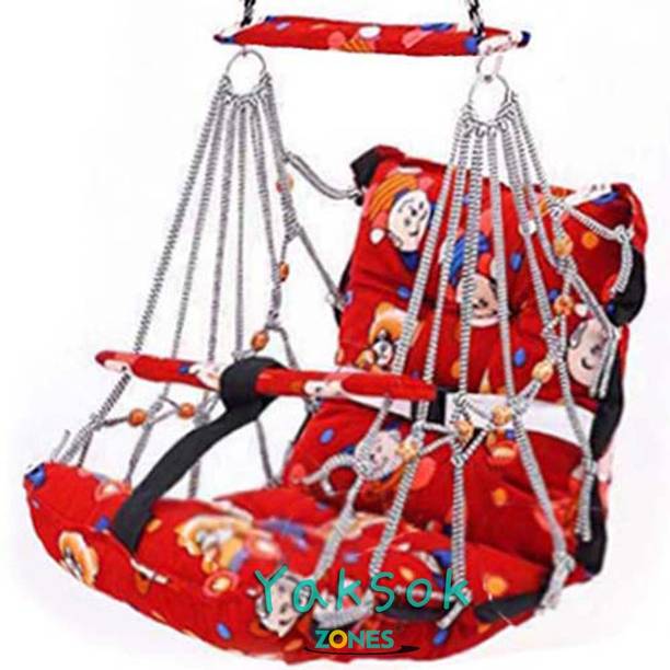 Kicchipai Cotton Child Jhula for 1-3 Year indoor For Kids Swings Cotton Hammock