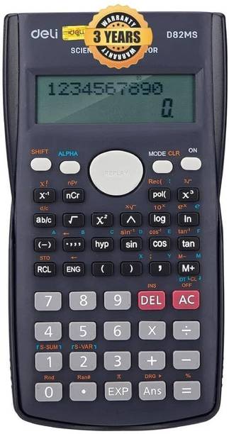 Deli WD82DMS Scientific Calculator 3 Years Warranty 240 Functions 2 Line LCD Display ANS Function, Fractional Arithmetic Function Scientific  Calculator