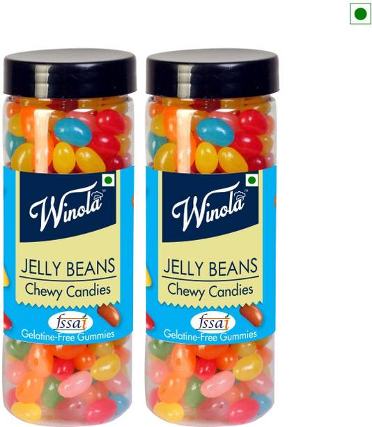 Winola Jelly Beans - 100% Vegetarian Multicolored, Fruity Flavors Mixed Fruit Jelly Beans
