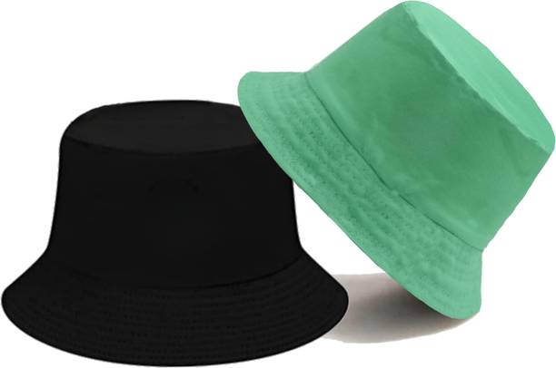 Jamont Unisex Bucket Hat Beach Sun Hat Fishing Hat Reversible Double-Side-Wear