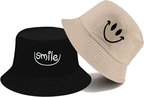 Jamont Unisex Bucket Hat Beach Sun Hat Fishing Hat Reversible Double-Side-Wear