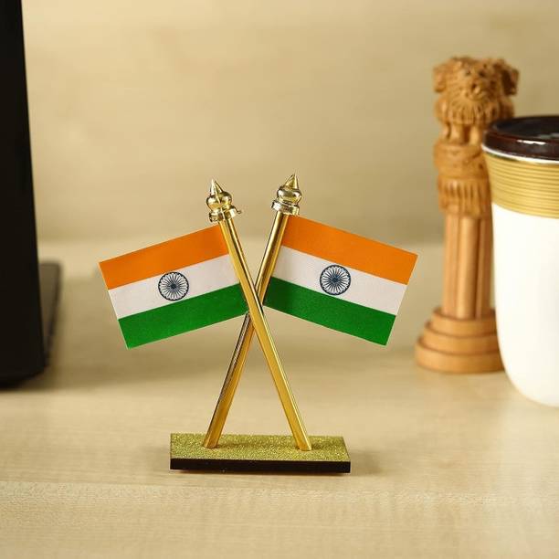 flage Indian Flag for Car Dashboard, Office Table, Study Room Rectangle Car Dashboard Flag