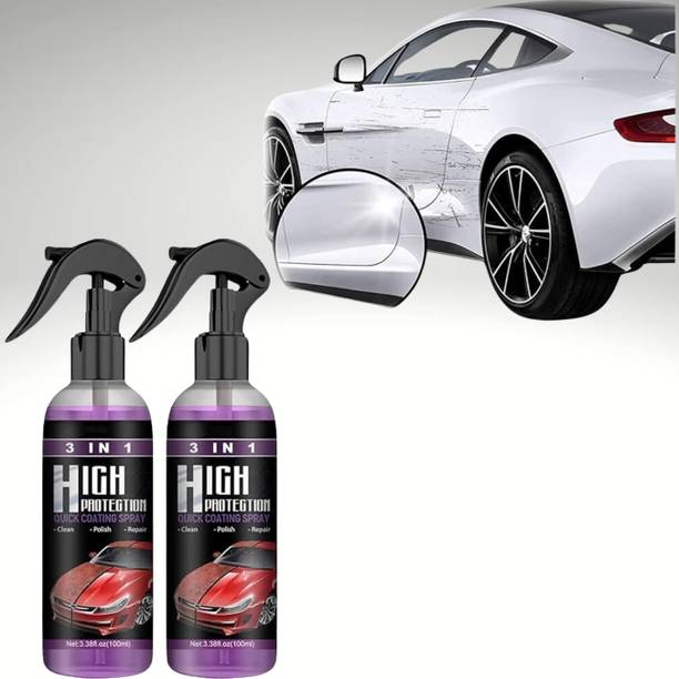 LootZoo Polish Spray Multipurpose Car & Bike Polish Also Suitable for Dashboard, Combo Vehicle Interior Cleaner