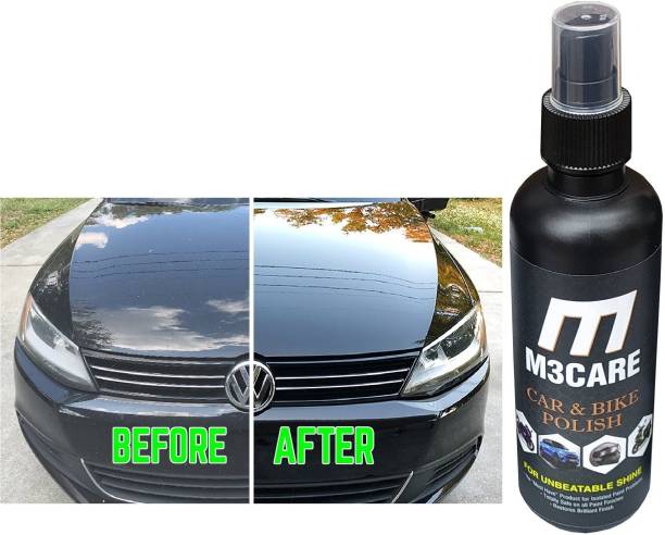 M3CARE Liquid Car Polish for Metal Parts, Leather, Windscreen, Headlight, Exterior, Dashboard, Chrome Accent, Bumper