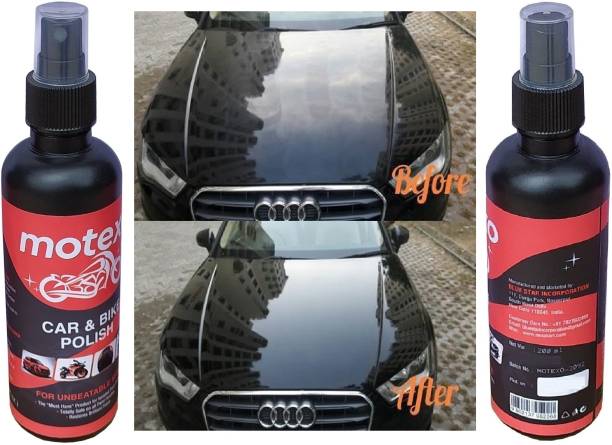 MOTEXO Liquid Car Polish for Headlight, Exterior, Windscreen, Metal Parts, Leather, Dashboard, Chrome Accent, Bumper