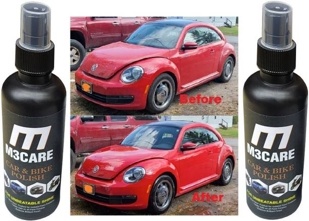 M3CARE Liquid Car Polish for Metal Parts, Dashboard, Leather, Bumper, Exterior, Chrome Accent, Windscreen, Headlight