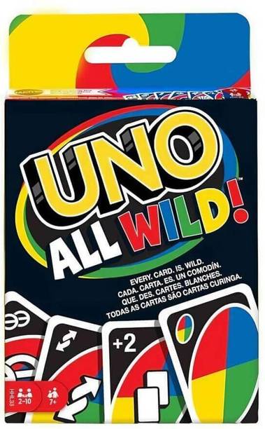 Zokio Premium Quality UN0 All Wild Cards Game for kids & family Fun Playing Card Game.
