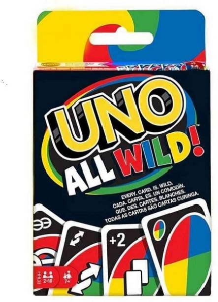 Occel Premium Quality UNO All Wild Cards Game for kids & family Fun Playing Card Game_