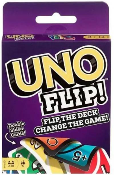 विकॉर्प Uno Flip Side Card Game l Classic Colour & Number Matching Card Game