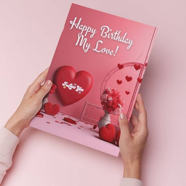 AanyaCentric A4 Size 8.3x11.7inch Birthday Gift Romantic Gift For Husband Wife Greeting Card