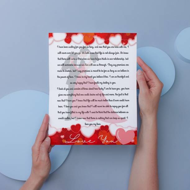 AanyaCentric Love Letter for Husband Wife Girlfriend Boyfriend Love Greeting Card