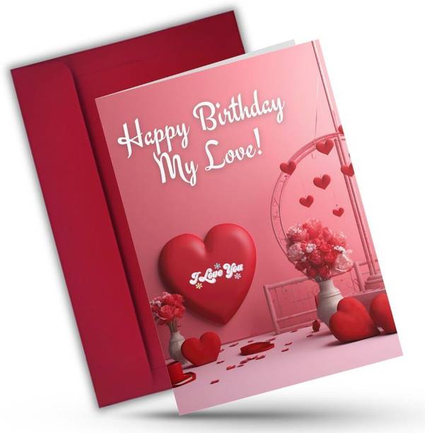 AanyaCentric 5.8x8.3inch Gift For Husband Wife Lover Boyfriend Girlfriend Birthday Printed Greeting Card