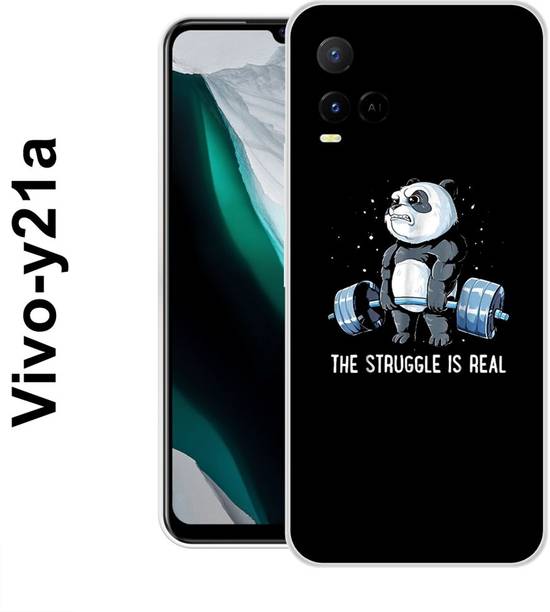 MASURA Back Cover for Vivo Y21A, Struggle, Panda, GYM, Bear, Funky, 537