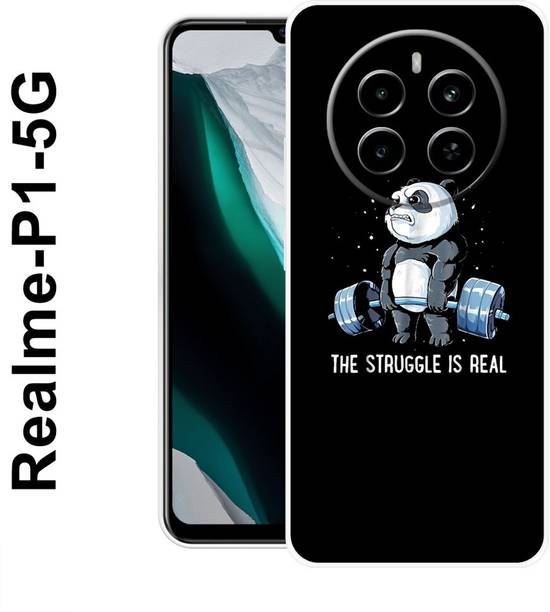 MOBIFLY Back Cover for Realme P1 5G, Struggle, Panda, GYM, Bear, Funky, 537